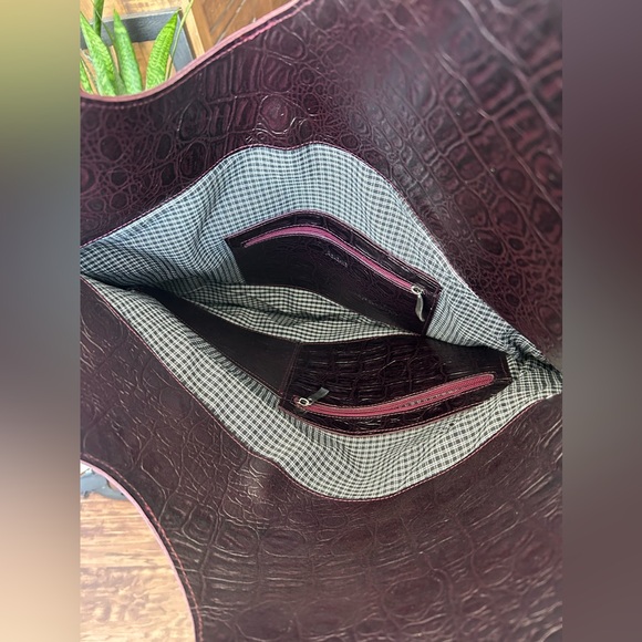 Rare AAKASHA Faux Croc Asymmetrical Tote | NWT | Vegan Leather - Picture 1 of 5